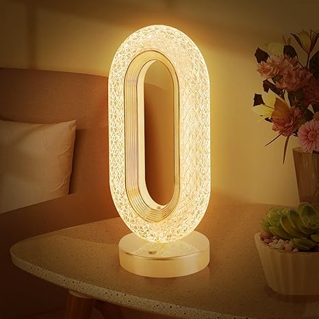 Oval Smart Touch Lamp USB Charging